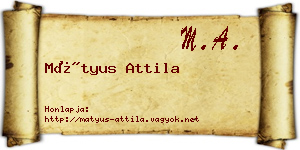 Mátyus Attila névjegykártya
