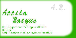attila matyus business card